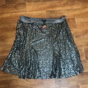 Lane Bryant Silver Skirt